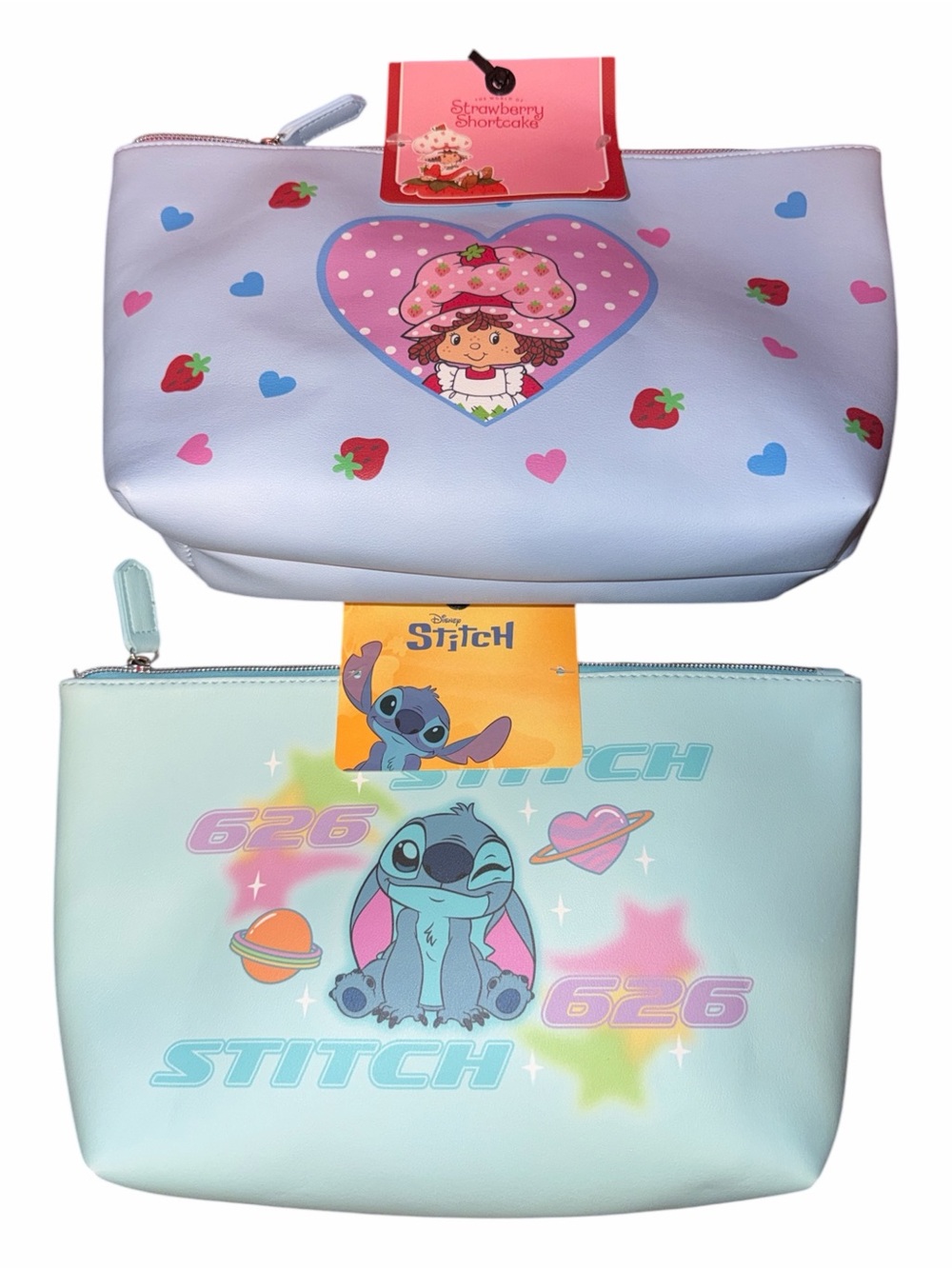 NWT Cosmetic Makeup Pouches Stitch 626 or Strawberry Shortcake - Choose 1